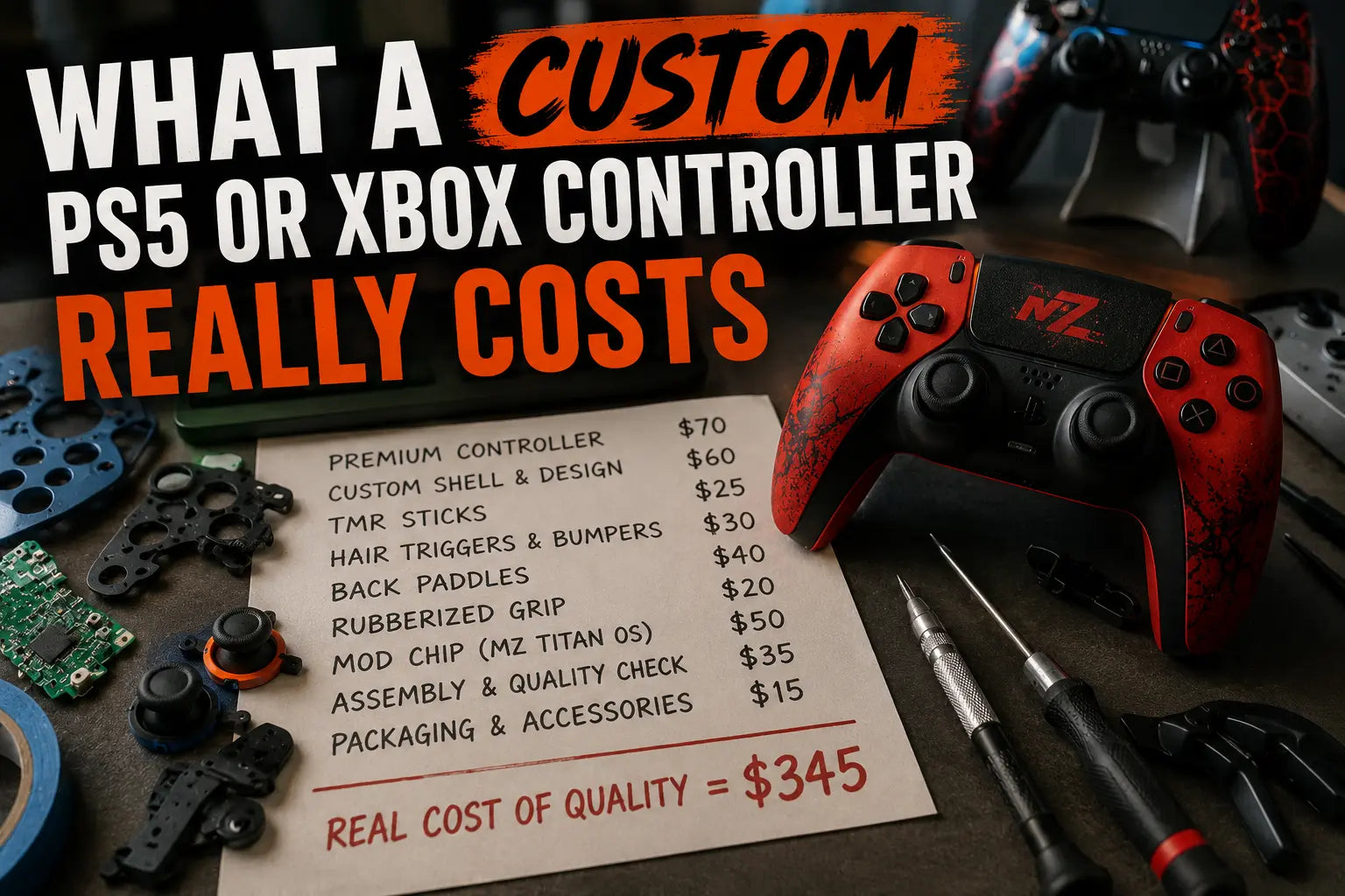 What a Custom PS5 or Xbox Controller Really Costs MODDEDZONE