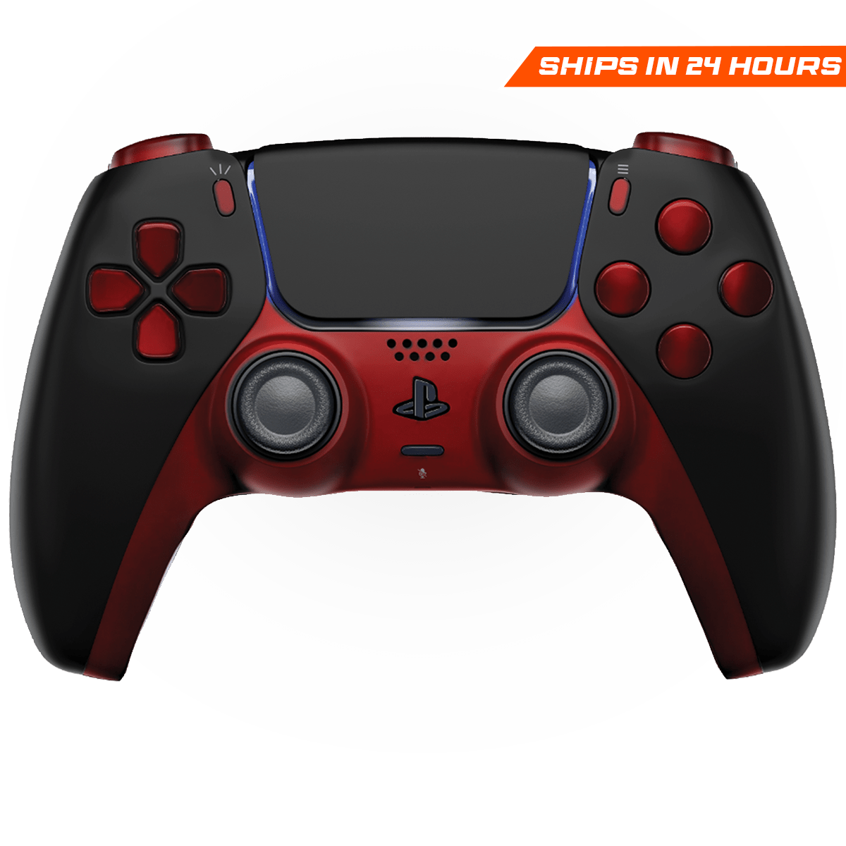 BLACK RED PS5 CUSTOM SMART MZ TITAN MODDED CONTROLLER