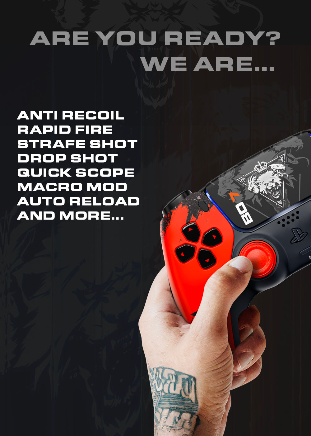 Black OPS7 Custom Modded Controller for PS5, Xbox, Elite 2 and PS5 Edge