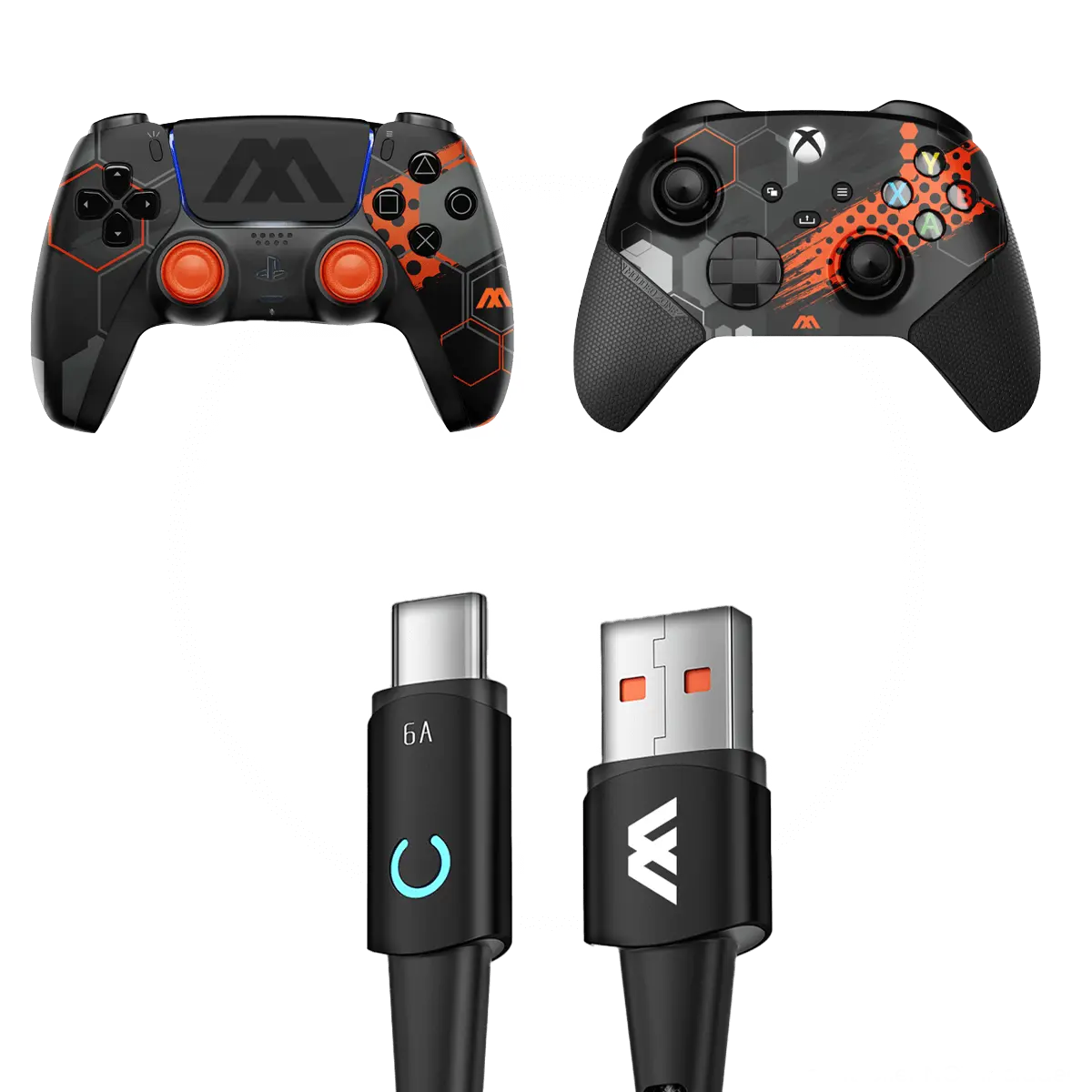 USB-C CABLE FOR XBOX SERIES X|S, PS5, NINTENDO PRO 10 FT (3M) - ModdedZone