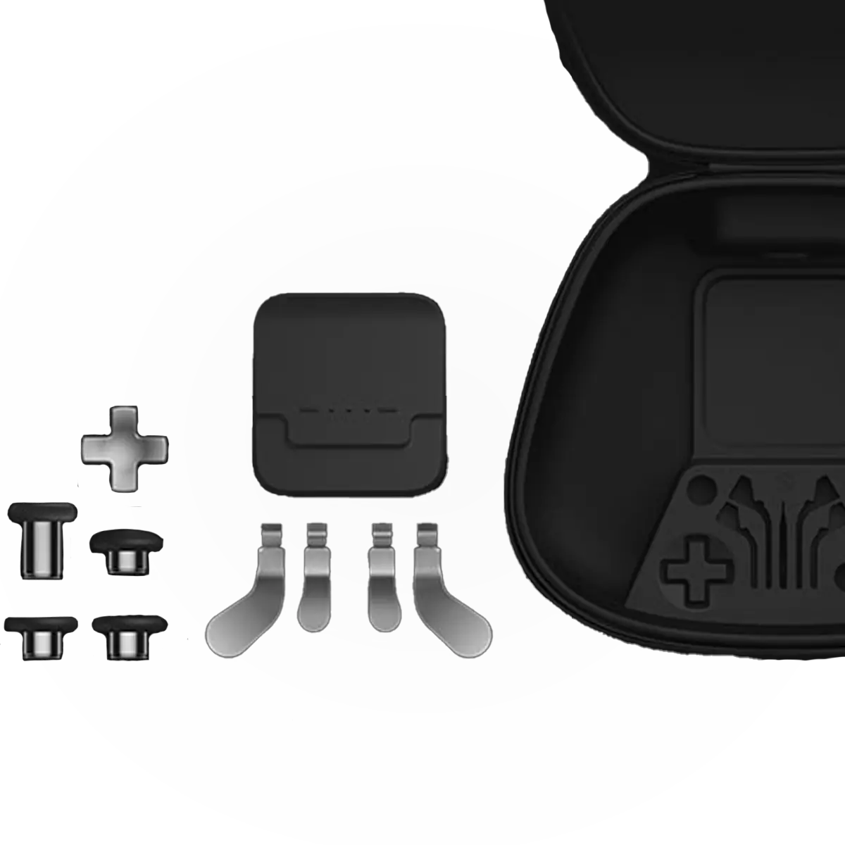 Genuine OEM accessory kit including carrying case, charging dock, interchangeable thumbsticks, metal D-pad, four paddles for Xbox Elite Wireless Controller Series 2