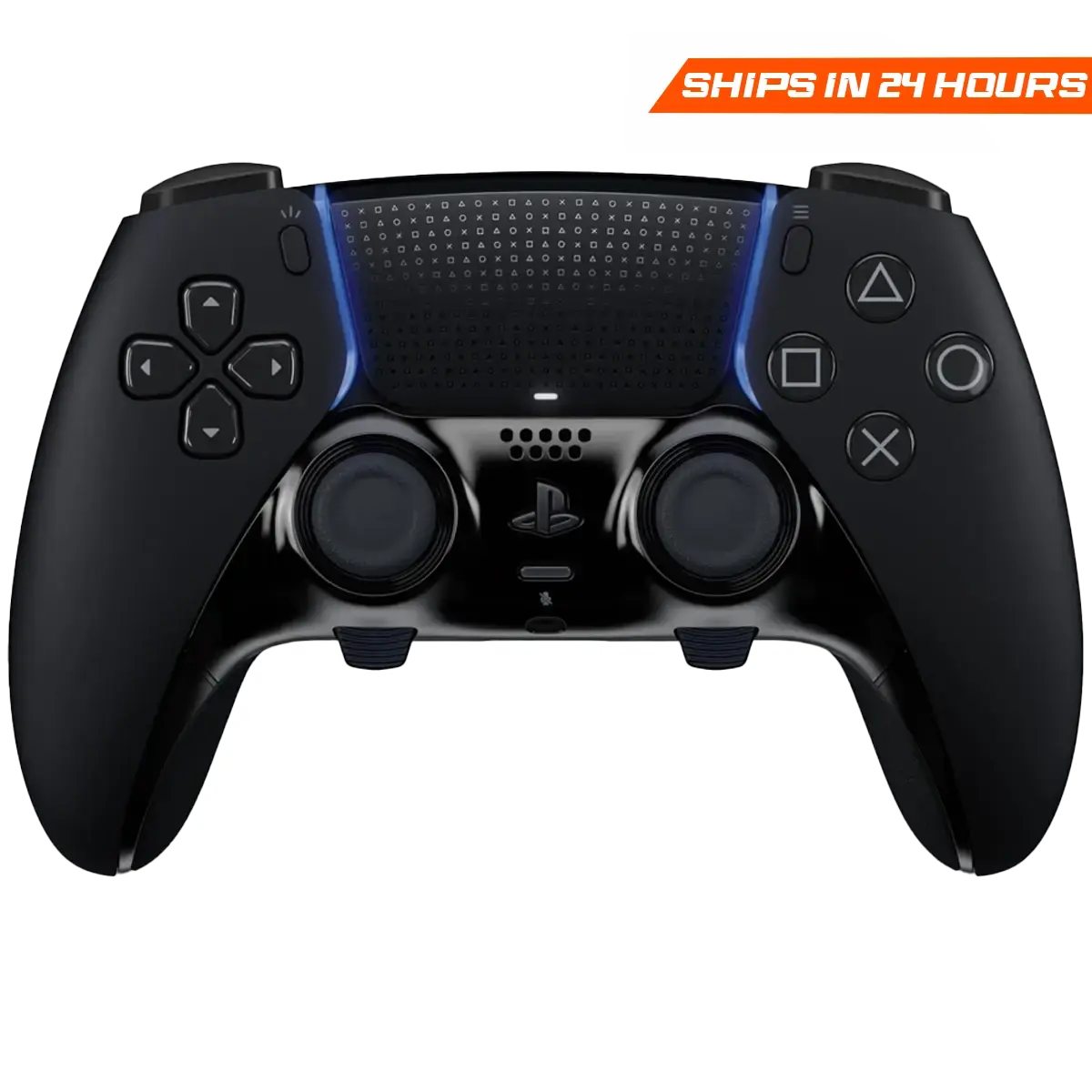 MODDEDZONE Midnight Black PS5 DualSense Edge Custom Modded Wireless Controller MODDEDZONE