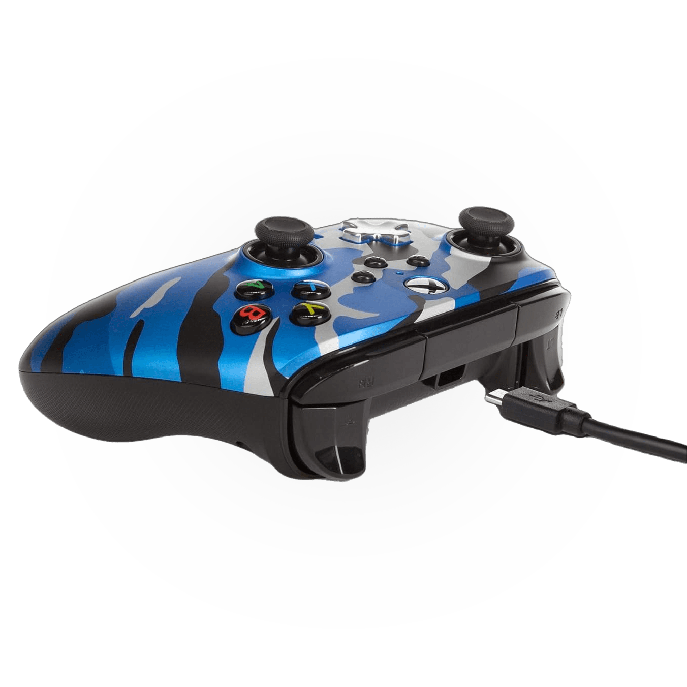 PowerA Enhanced Wired Controller For Xbox Series X|S With 2 Re-mappable Buttons - Metallic Blue Camo - ModdedZone