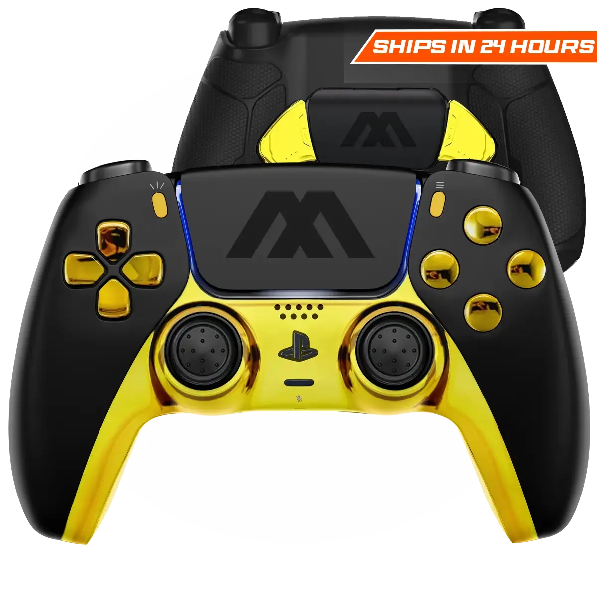 MODDEDZONE BLACK GOLD EXTREME PS5 SMART PRO CUSTOM MODDED CONTROLLER MODDEDZONE