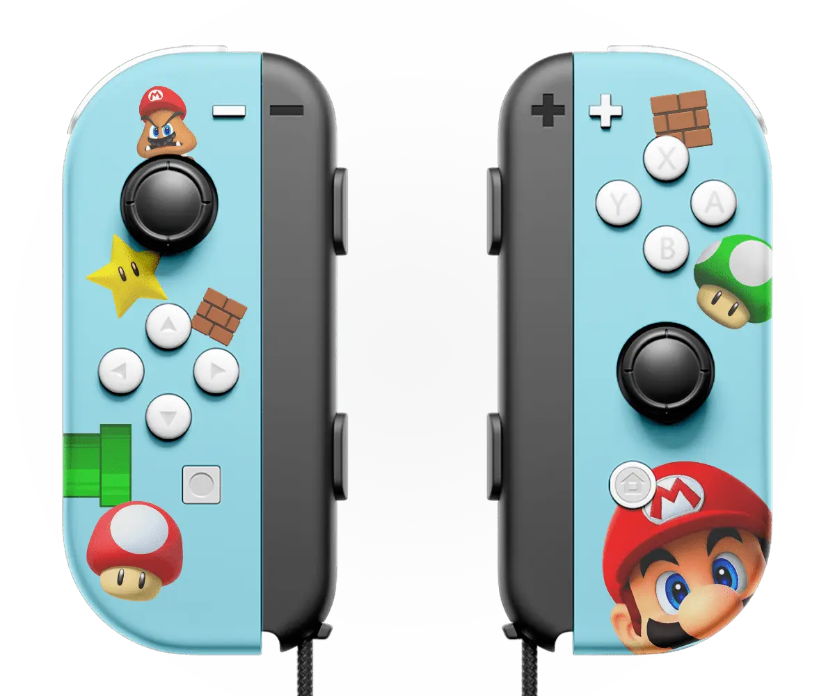 MUSHROOM KINGDOM NINTENDO JOY-CON CUSTOM CONTROLLERS - ModdedZone