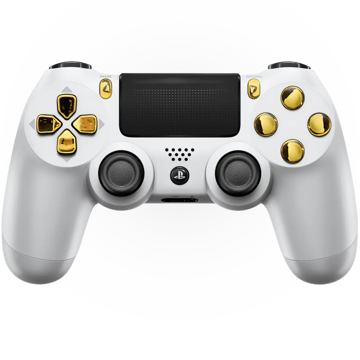 WHITE GOLD PS4 CUSTOM MODDED CONTROLLER - ModdedZone