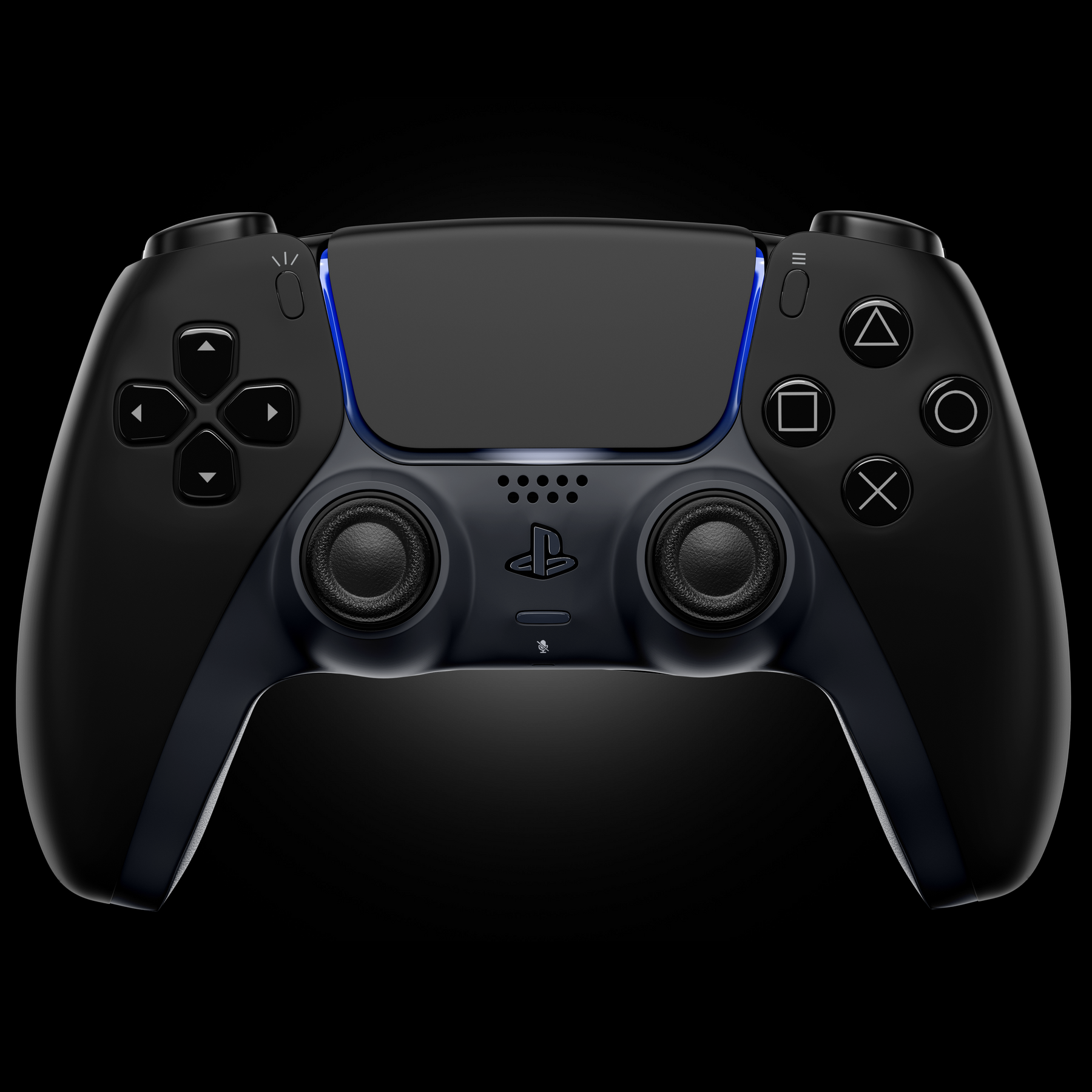 MODDEDZONE Midnight Black PS5 modded controller with MZ Titan OS, pro performance mods, and sleek all-black design for competitive gamers