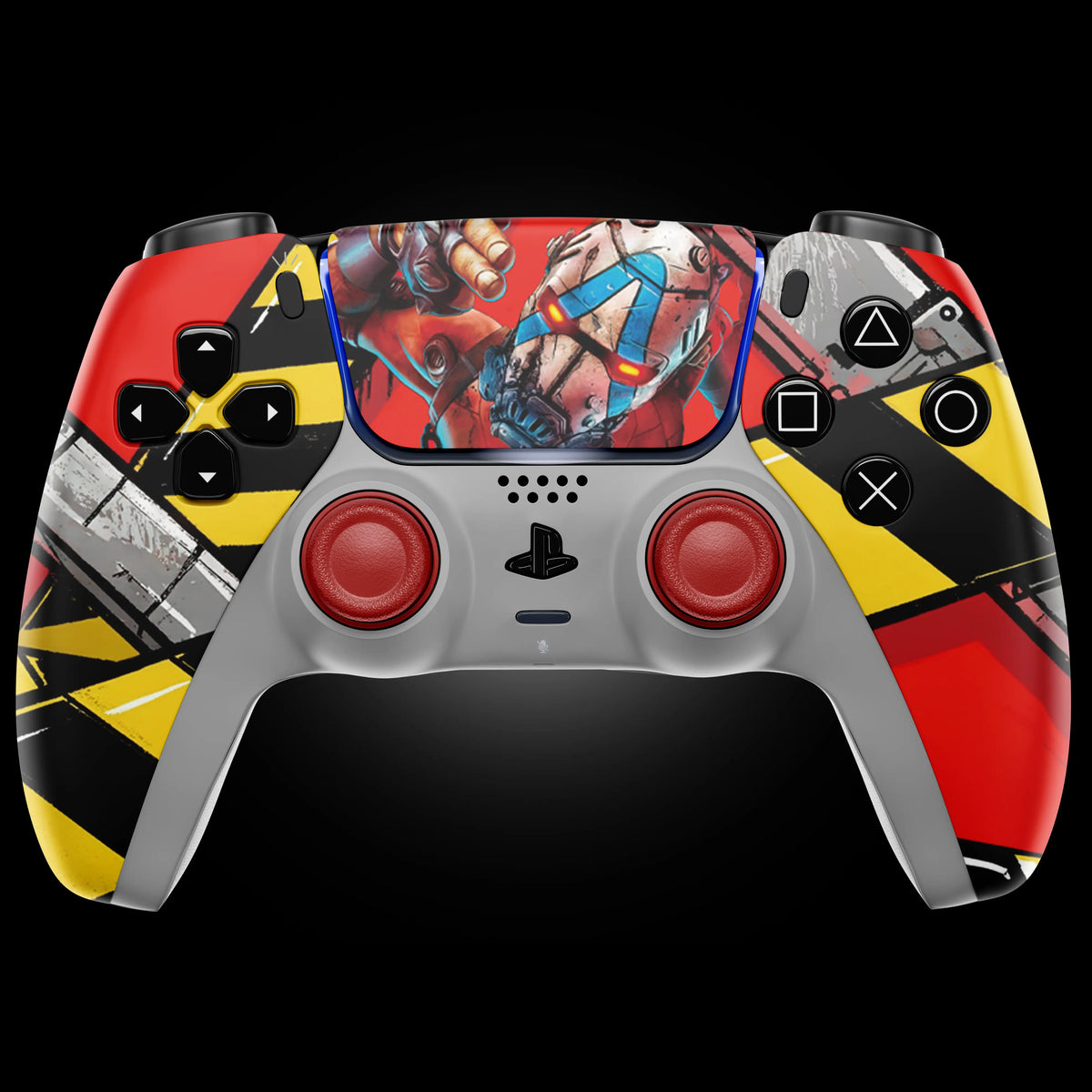 MODDEDZONE BORDER PS5 Custom Modded Controller featuring MZ Titan OS, precision mods, and a tactical border-style design for competitive gaming