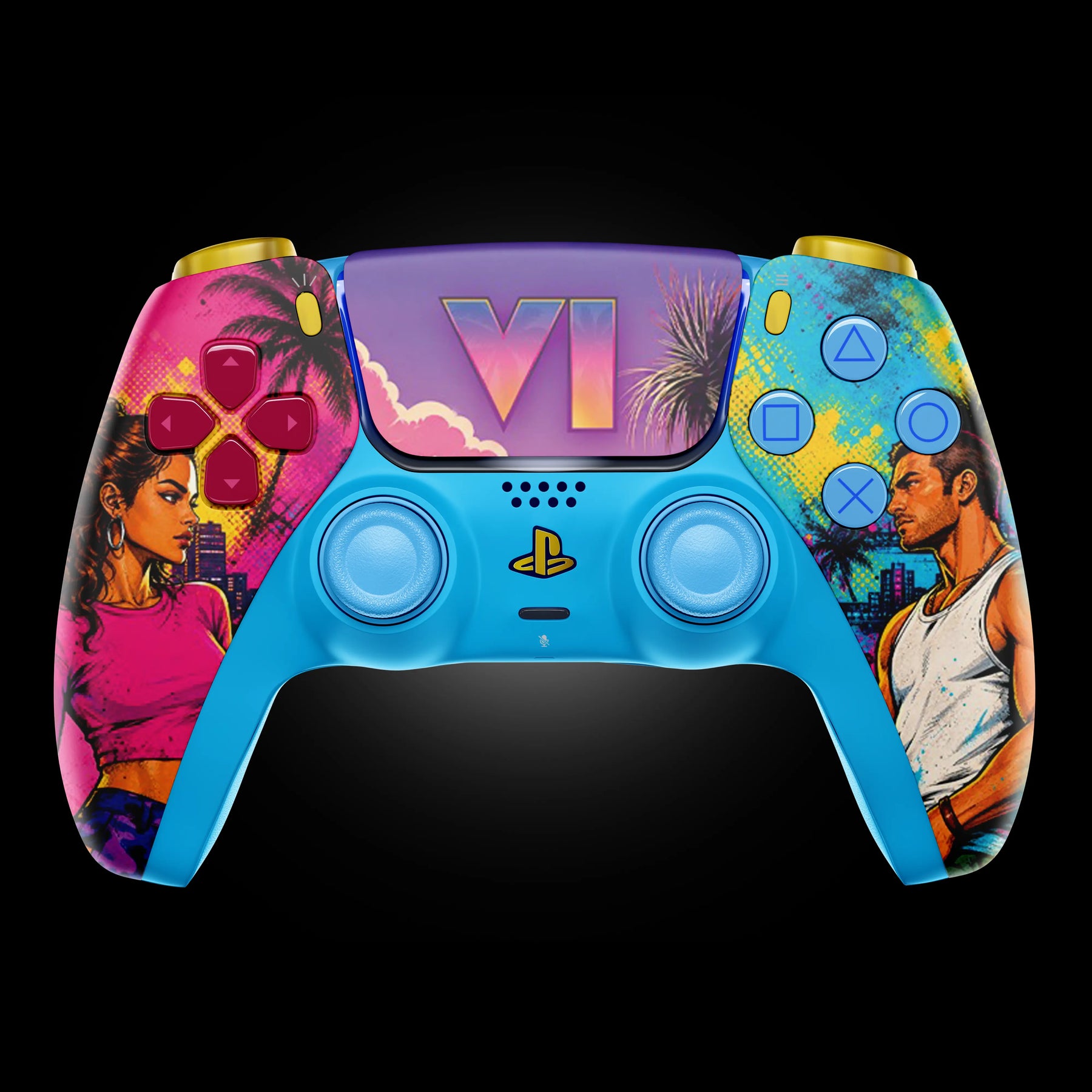 MODDEDZONE MIAMI CITY PS5 Custom Modded Controller ModdedZone