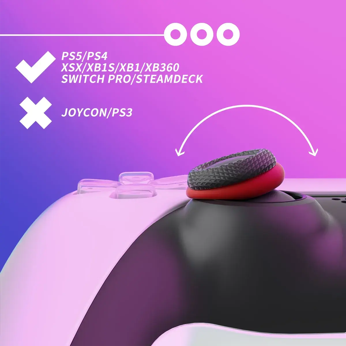 Controller Accuracy Rings Aim Assist Target Motion Control Precision Rings for PS5, for PS4, for ...