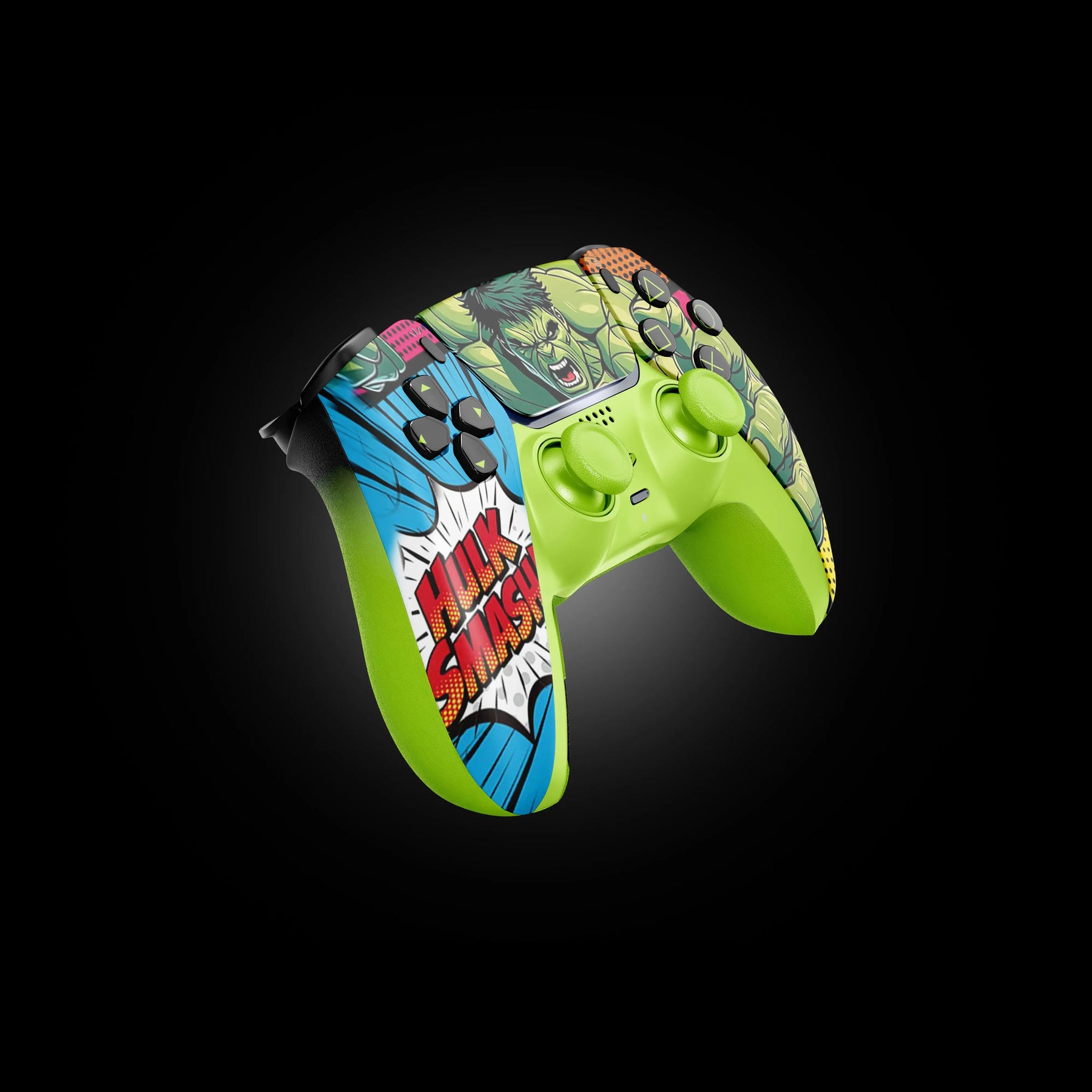MODDEDZONE GREEN FURY PS5 CUSTOM MODDED CONTROLLER ModdedZone