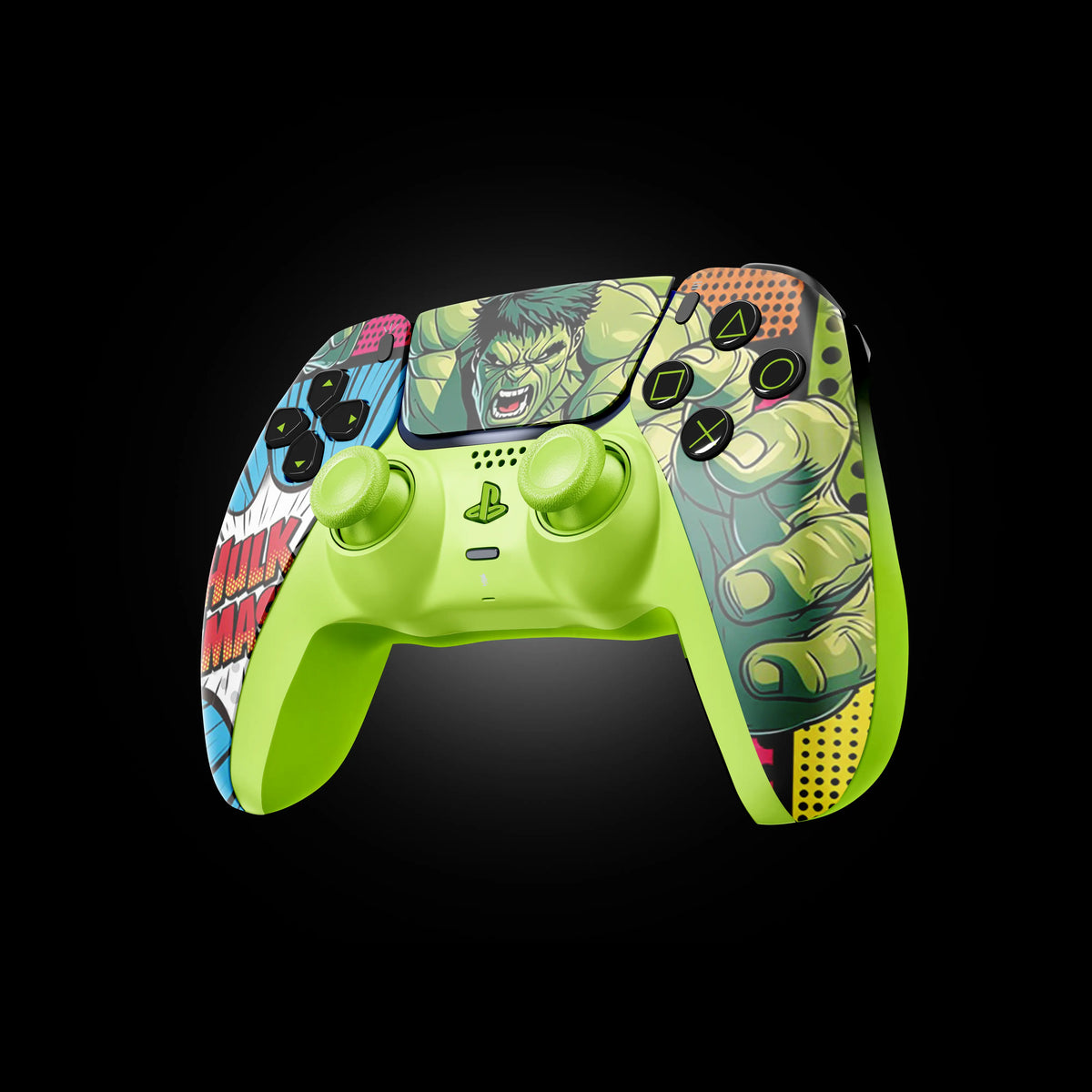 MODDEDZONE GREEN FURY PS5 CUSTOM MODDED CONTROLLER ModdedZone