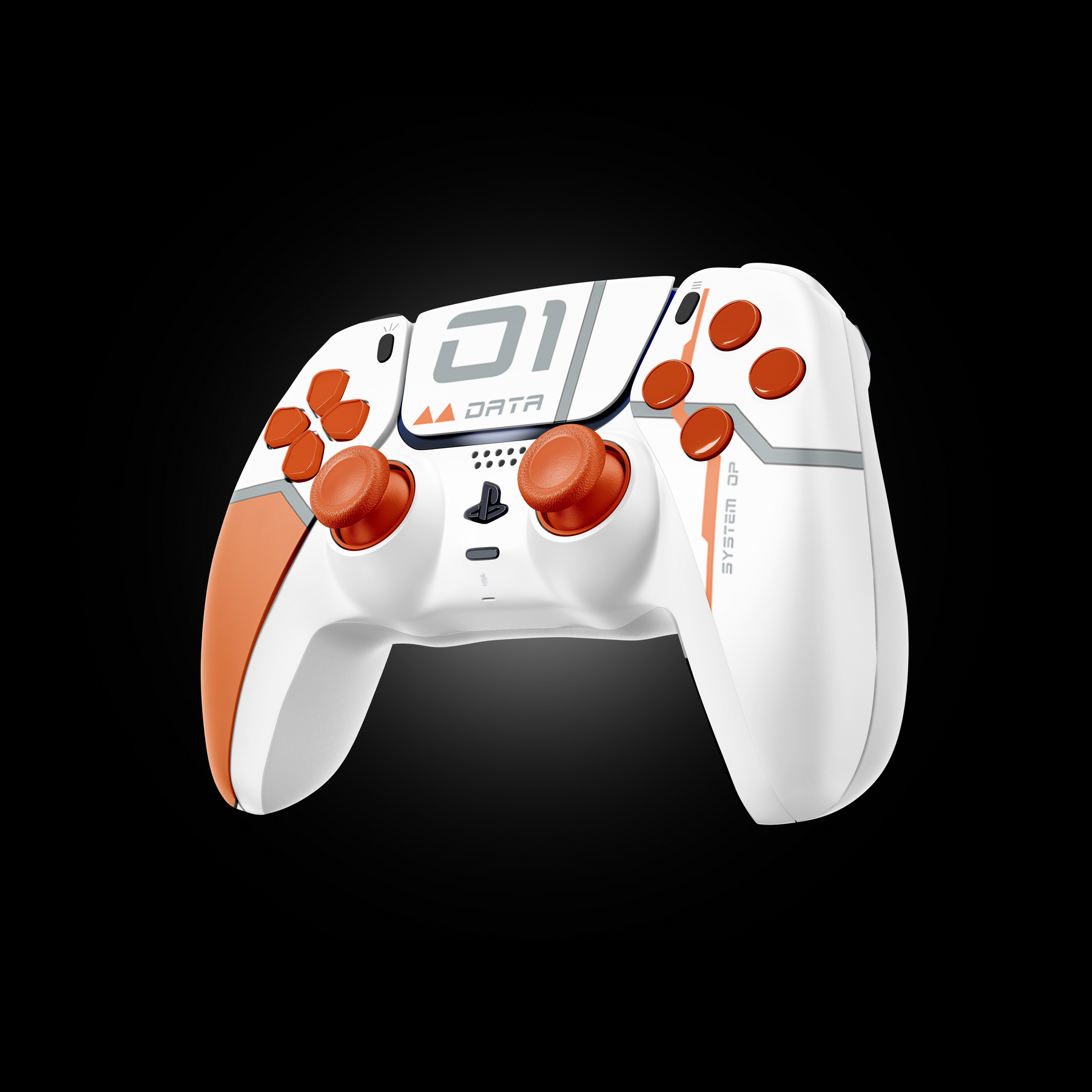 MODDEDZONE VITALWATCH PS5 controller displaying ergonomic shell, mod triggers, and sleek tech styling