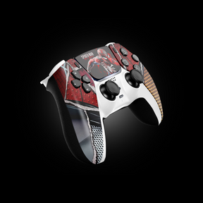 MODDEDZONE SPIDER PS5 Custom Modded Controller featuring web-style graphics, textured grips, and mod buttons