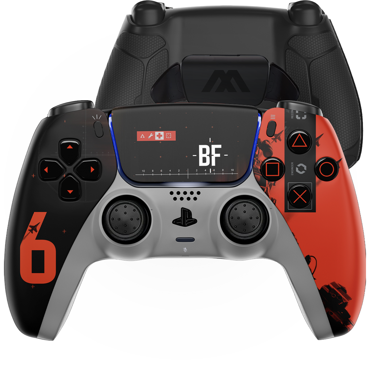 PS5 Battlefield Custom Modded Controller with Paddles and MZ Titan OS