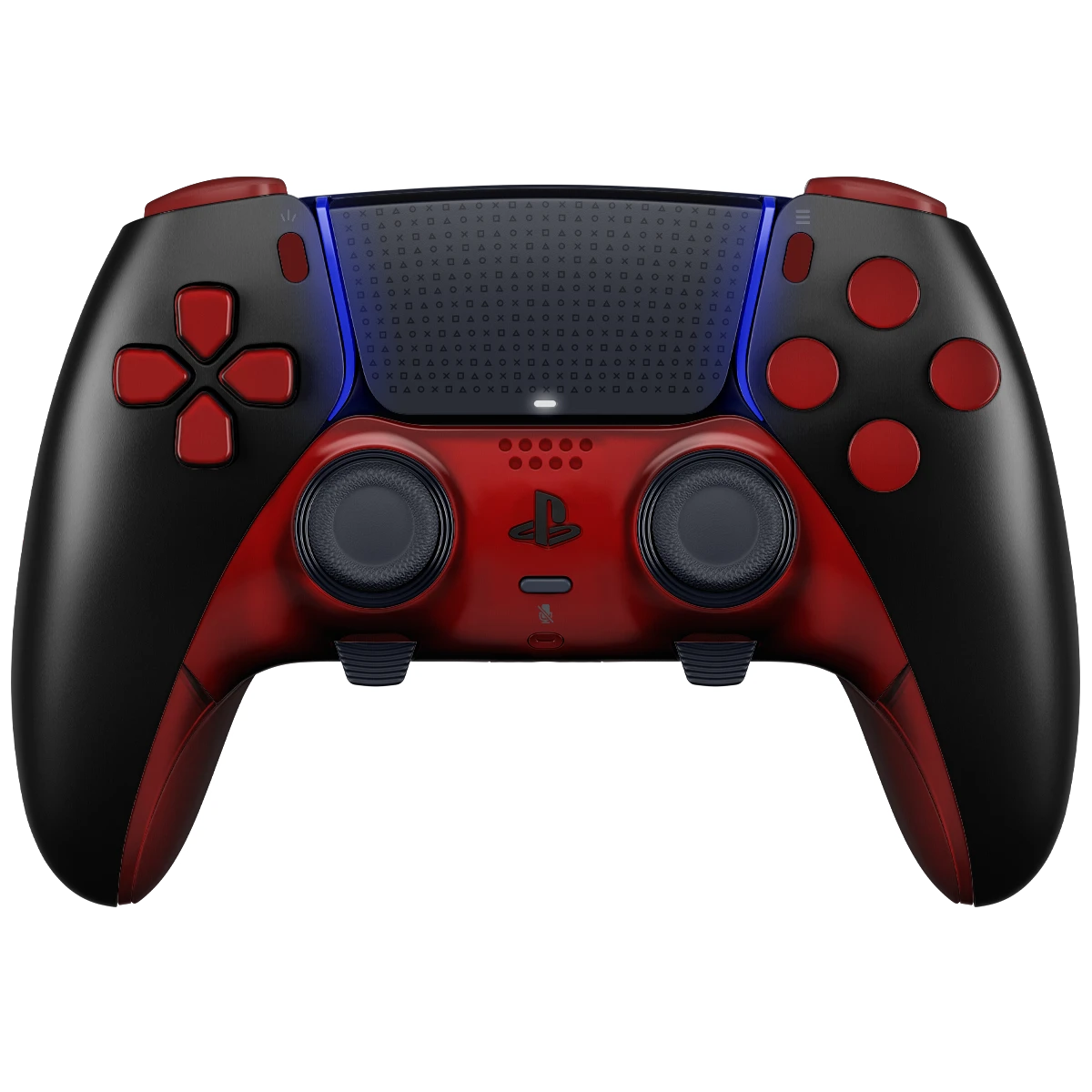 BLACK/RED PS5 DualSense Edge Custom Modded Wireless Controller - ModdedZone