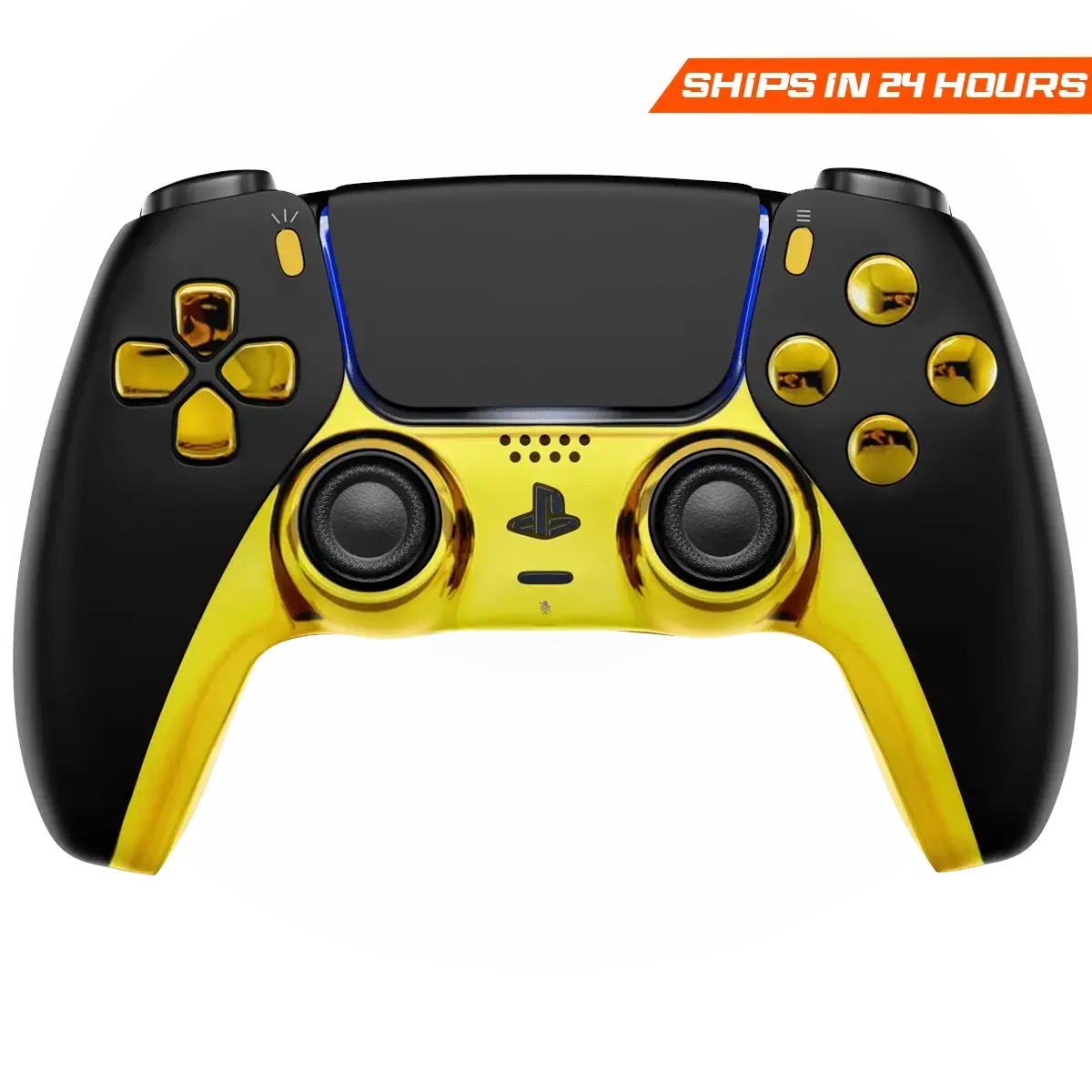 MODDEDZONE BLACK GOLD PS5 CUSTOM MODDED CONTROLLER MODDEDZONE