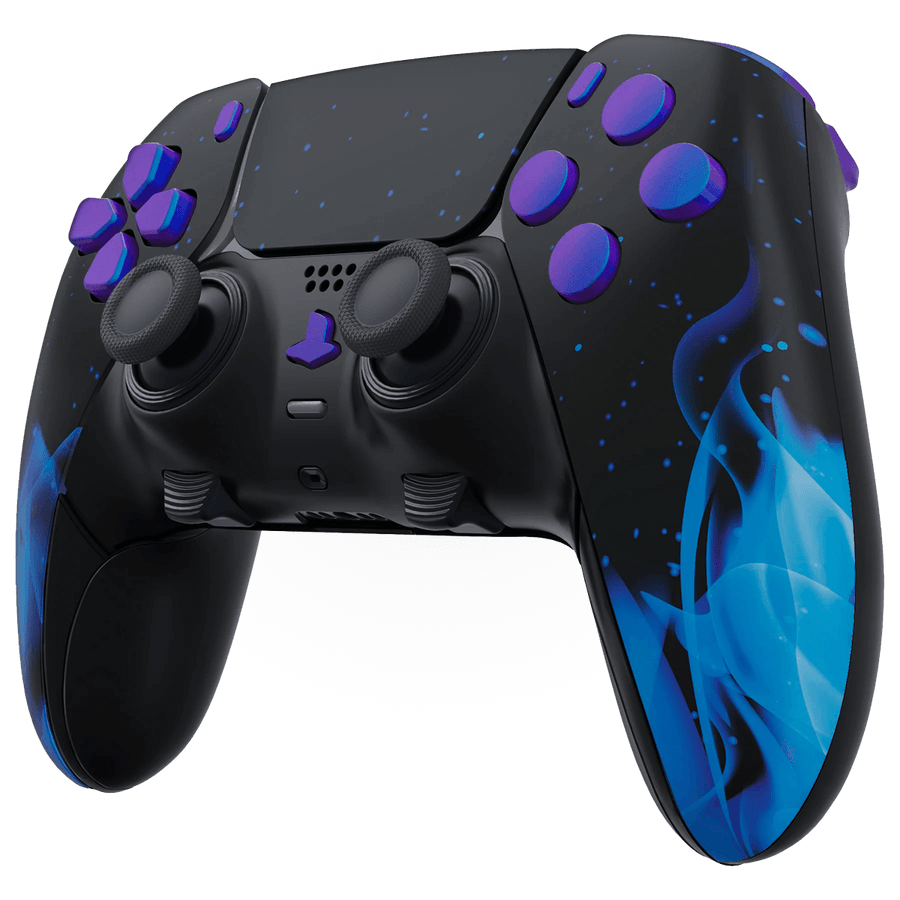 BLUE FIRE PS5 DualSense Edge Custom Modded Wireless Controller | ModdedZone