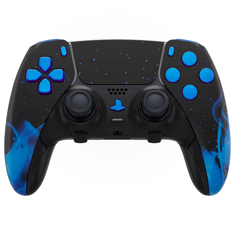 BLUE FIRE PS5 DualSense Edge Custom Modded Wireless Controller | ModdedZone