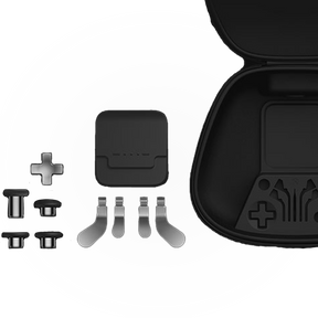Genuine OEM accessory kit including carrying case, charging dock, interchangeable thumbsticks, metal D-pad, four paddles for Xbox Elite Wireless Controller Series 2 