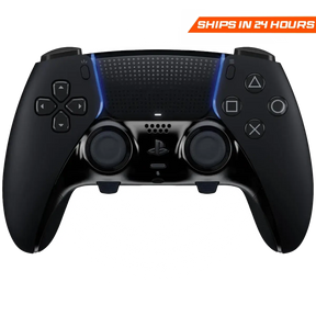 MODDEDZONE Midnight Black PS5 DualSense Edge Custom Modded Wireless Controller MODDEDZONE