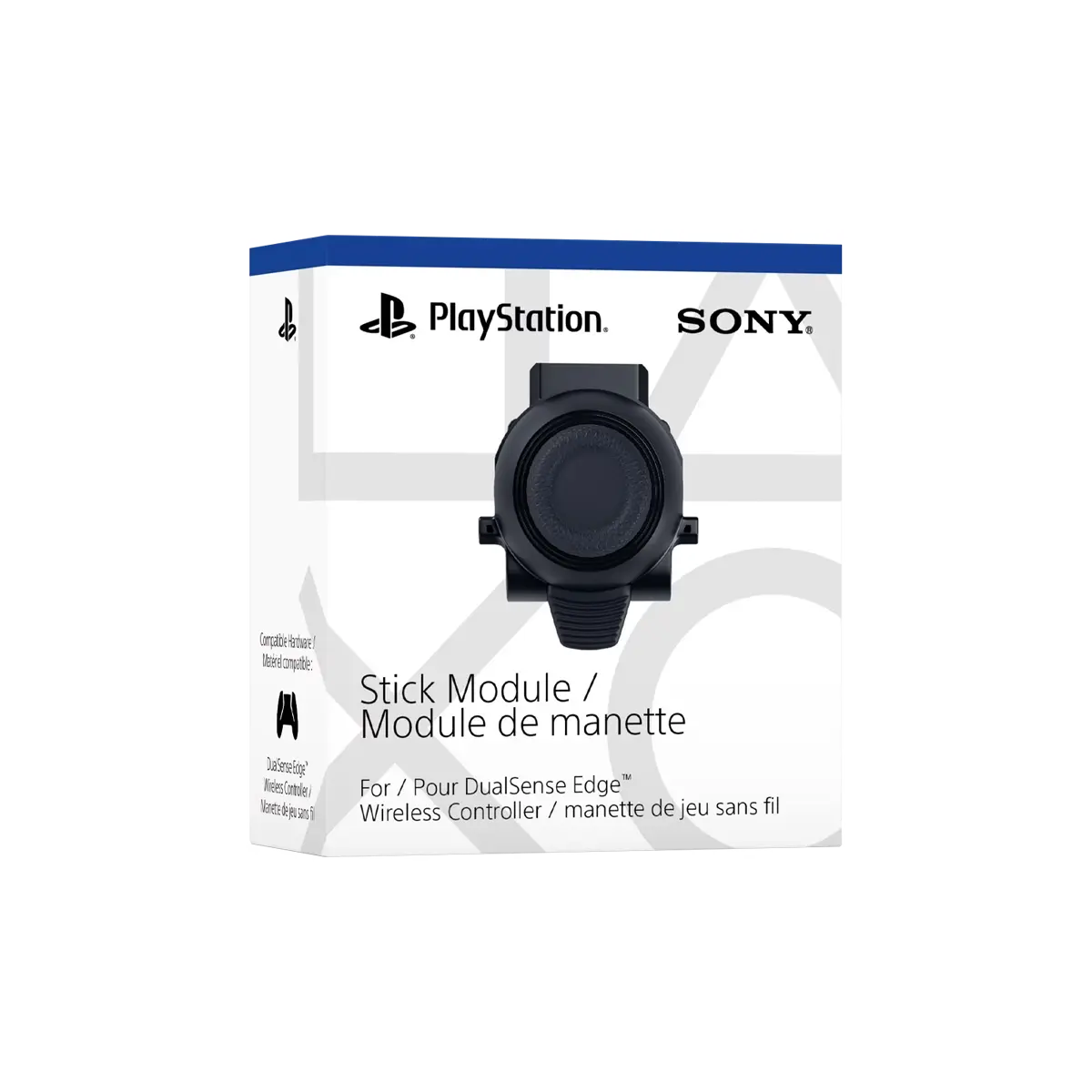 ModdedZone DualSense Edge TMR thumbstick modules in packaging, a plug-and-play drift-free upgrade for Edge owners