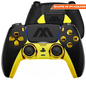 MODDEDZONE BLACK GOLD EXTREME PS5 SMART PRO CUSTOM MODDED CONTROLLER MODDEDZONE