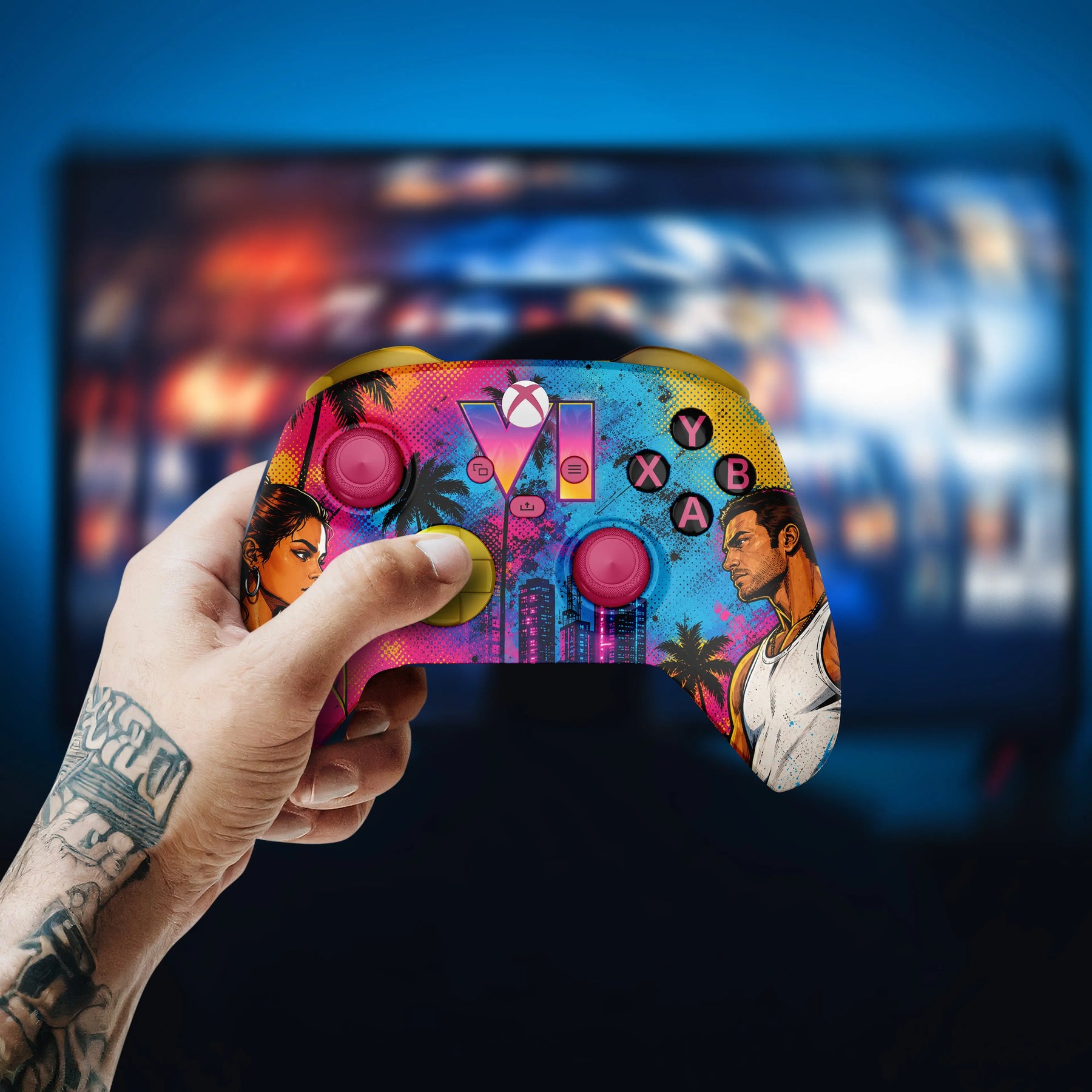 MODDEDZONE MIAMI CITY XBOX SERIES X CUSTOM MODDED CONTROLLER ModdedZone