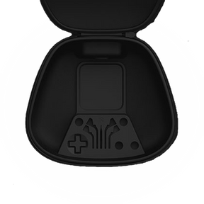 Authentic OEM carrying case for Xbox Elite Wireless Controller Series 2 with molded compartments for the charging dock, thumbsticks, D-pad, paddles, and accessories.