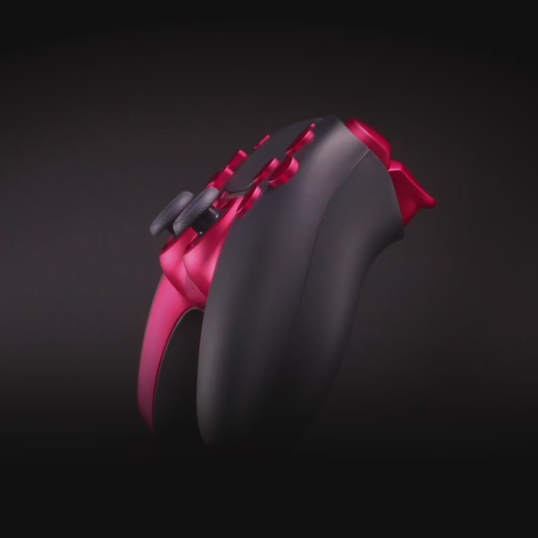 SCHWARZ-ROTER PS5-CONTROLLER MIT BENUTZERDEFINIERTEM MOD