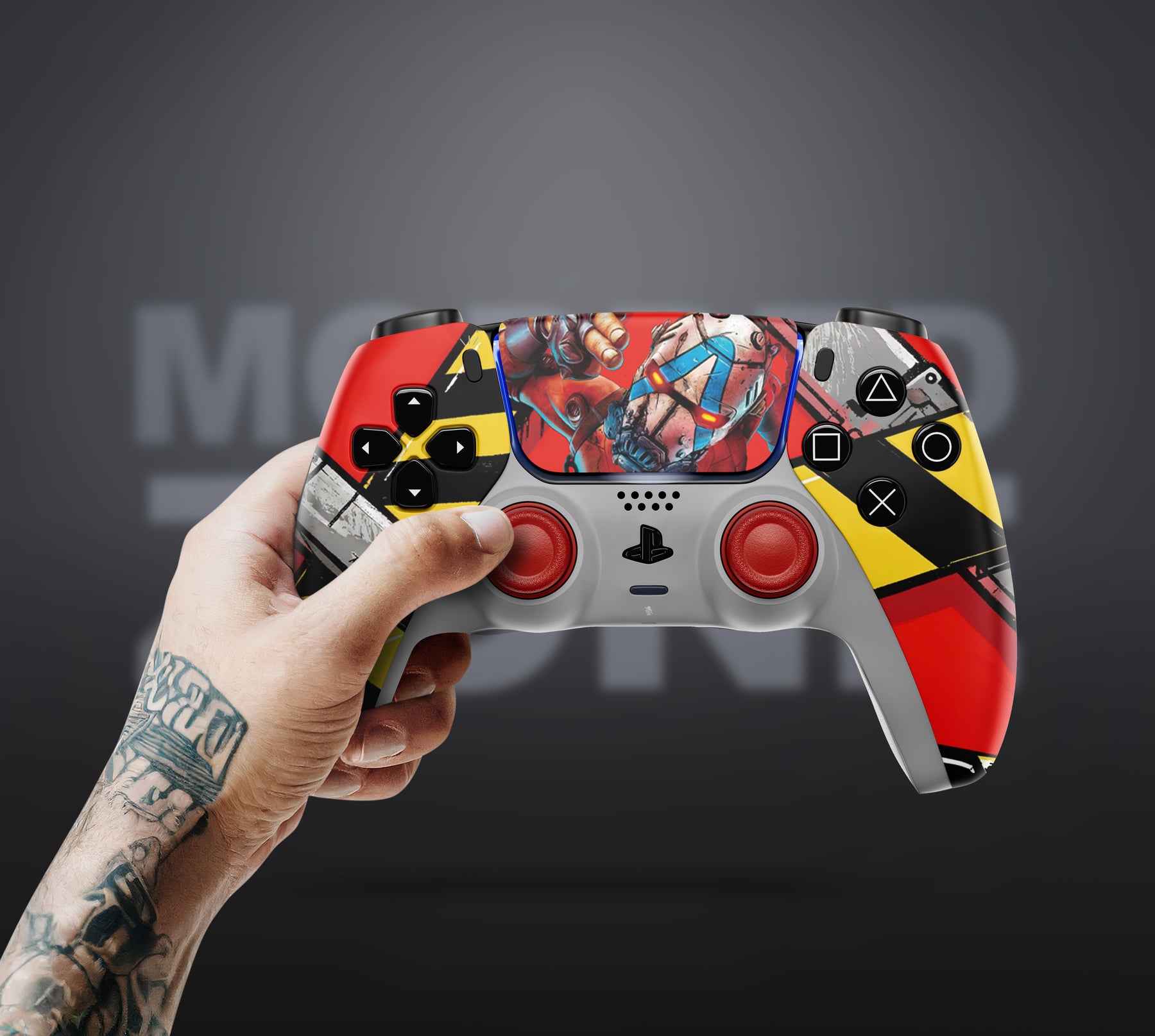 MODDEDZONE BORDER PS5 Custom Modded Controller with tactical border-inspired design and MZ Titan OS for next-level performance