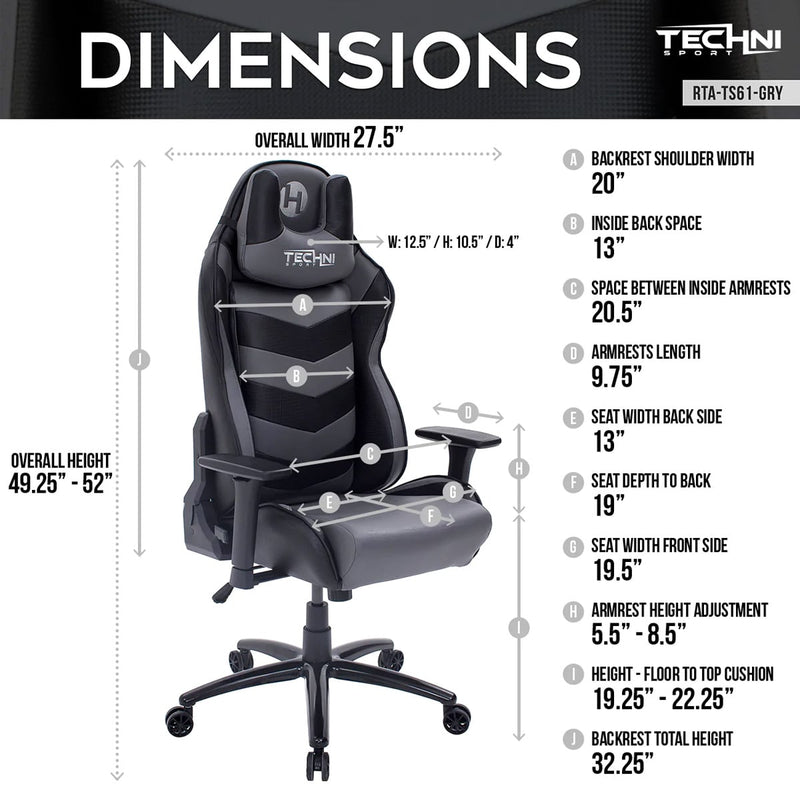 GREY COMFORT+ GAMING CHAIR | ModdedZone