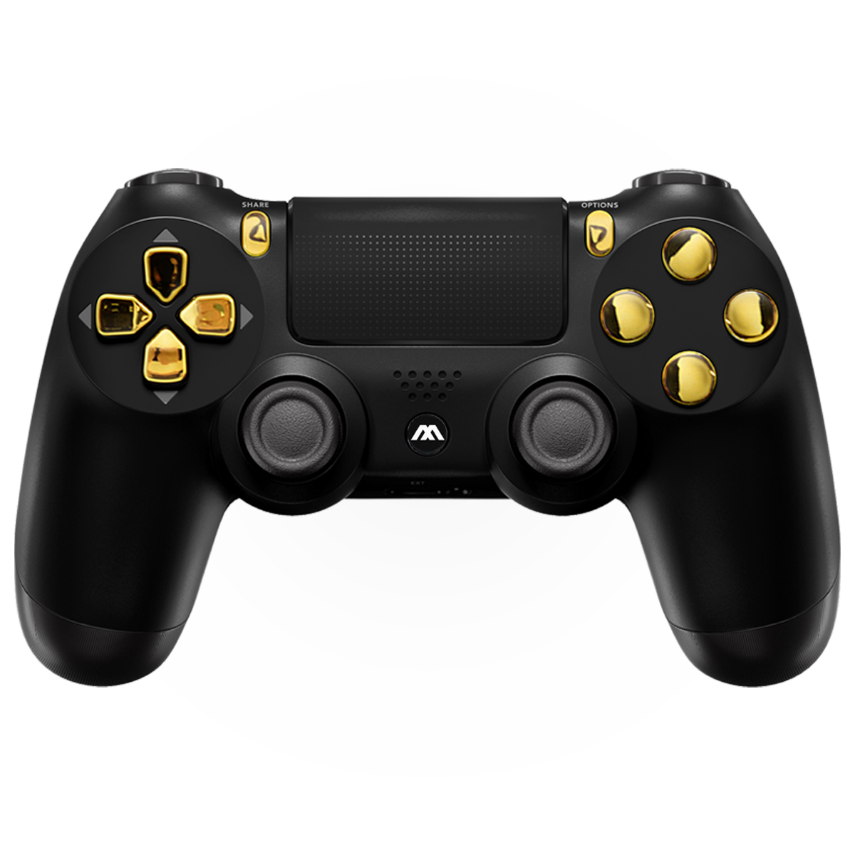 MODDEDZONE Black/Gold Smart Rapid Fire Controller Compatible with PS5  Custom Modded Controller All Shooter Games & More
