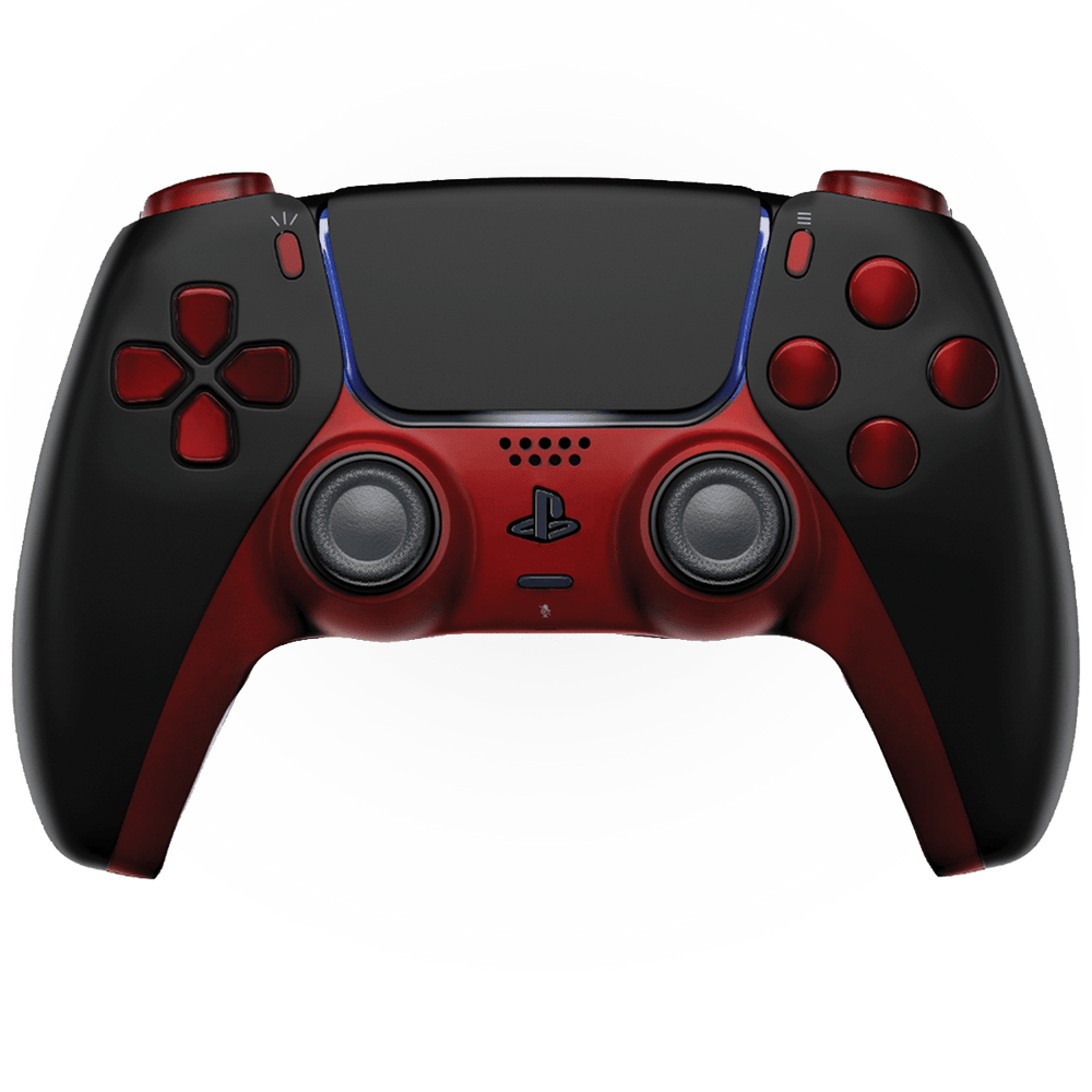 BLACK RED PS5 CUSTOM MODDED CONTROLLER | ModdedZone