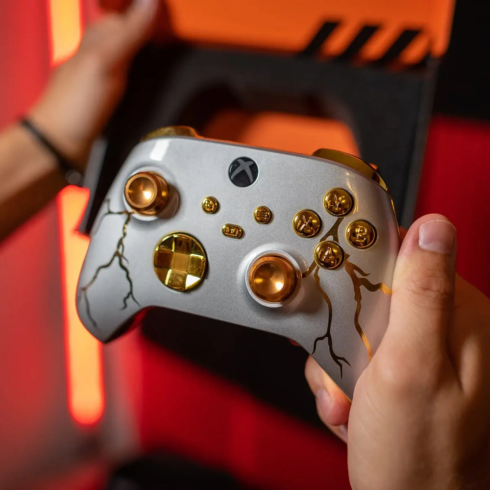 MODDEDZONE GOLD THUNDER XBOX SERIES X CUSTOM MODDED CONTROLLER | MODDEDZONE